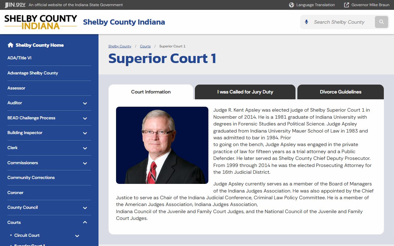 Shelby County Superior Court 1 court records