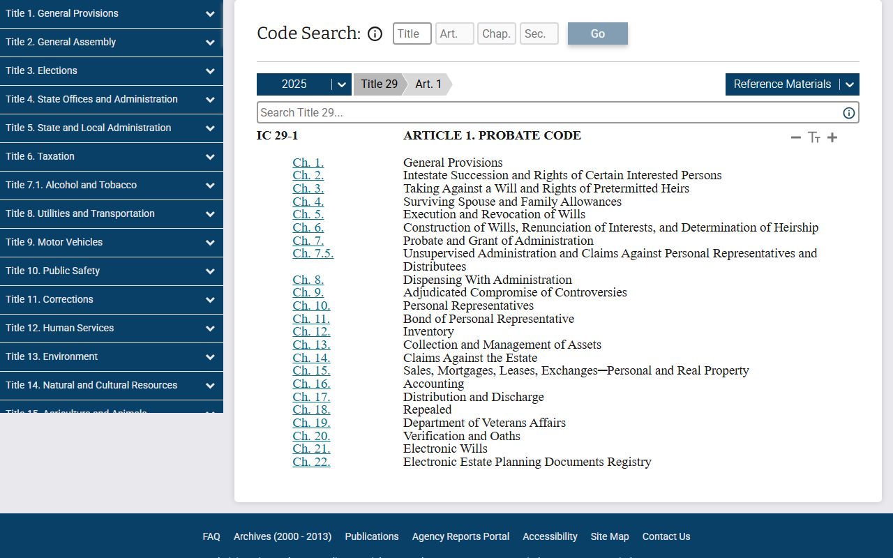 Shelby County probate records Indiana probate code